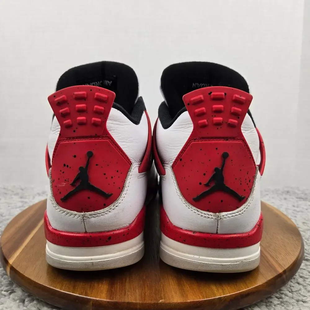 Jordan 4 Retro Red Cement Mens 12 White Red Casual Daily Sneaker DH6927-161